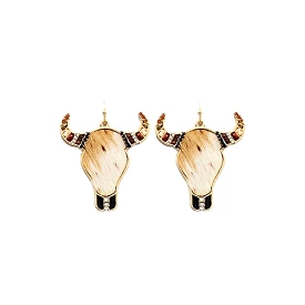 Steer Head Animal Earrings