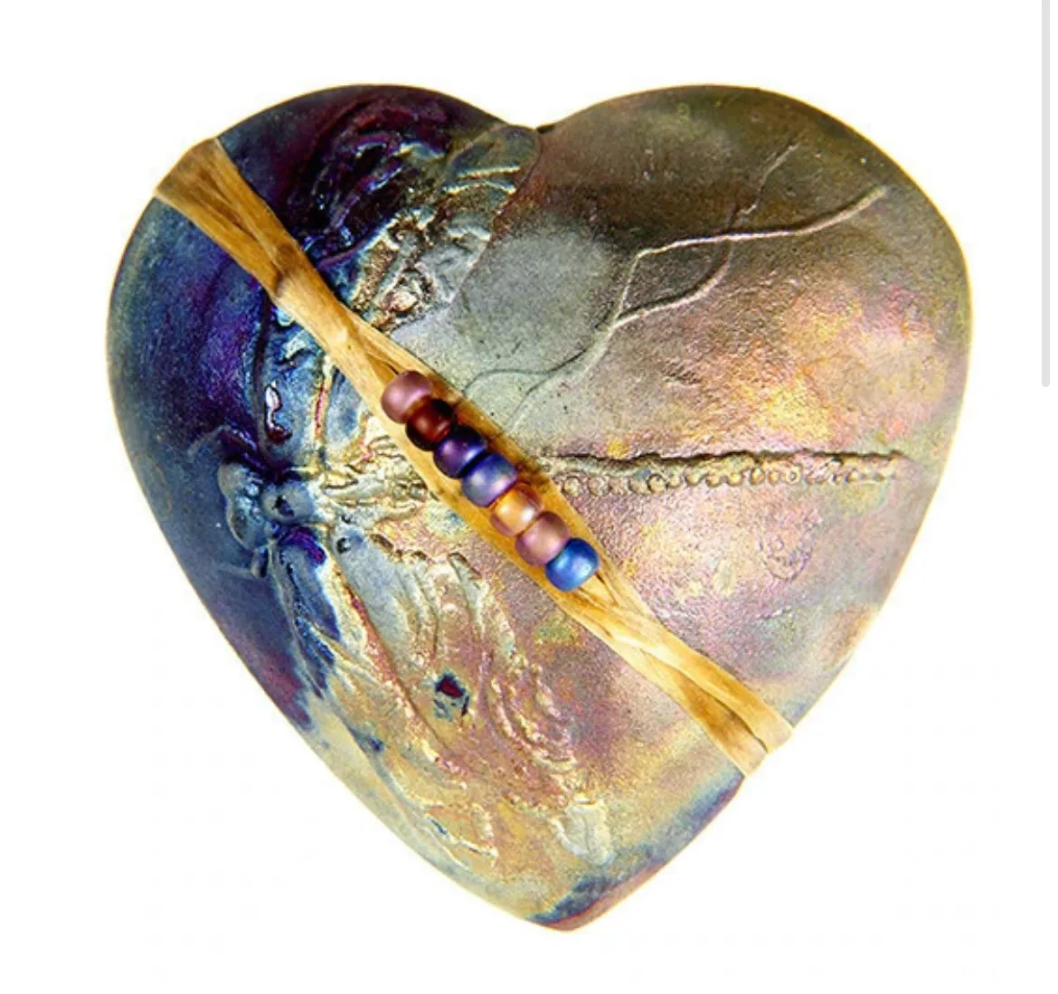 The Raku Dragonfly Heart Rattle