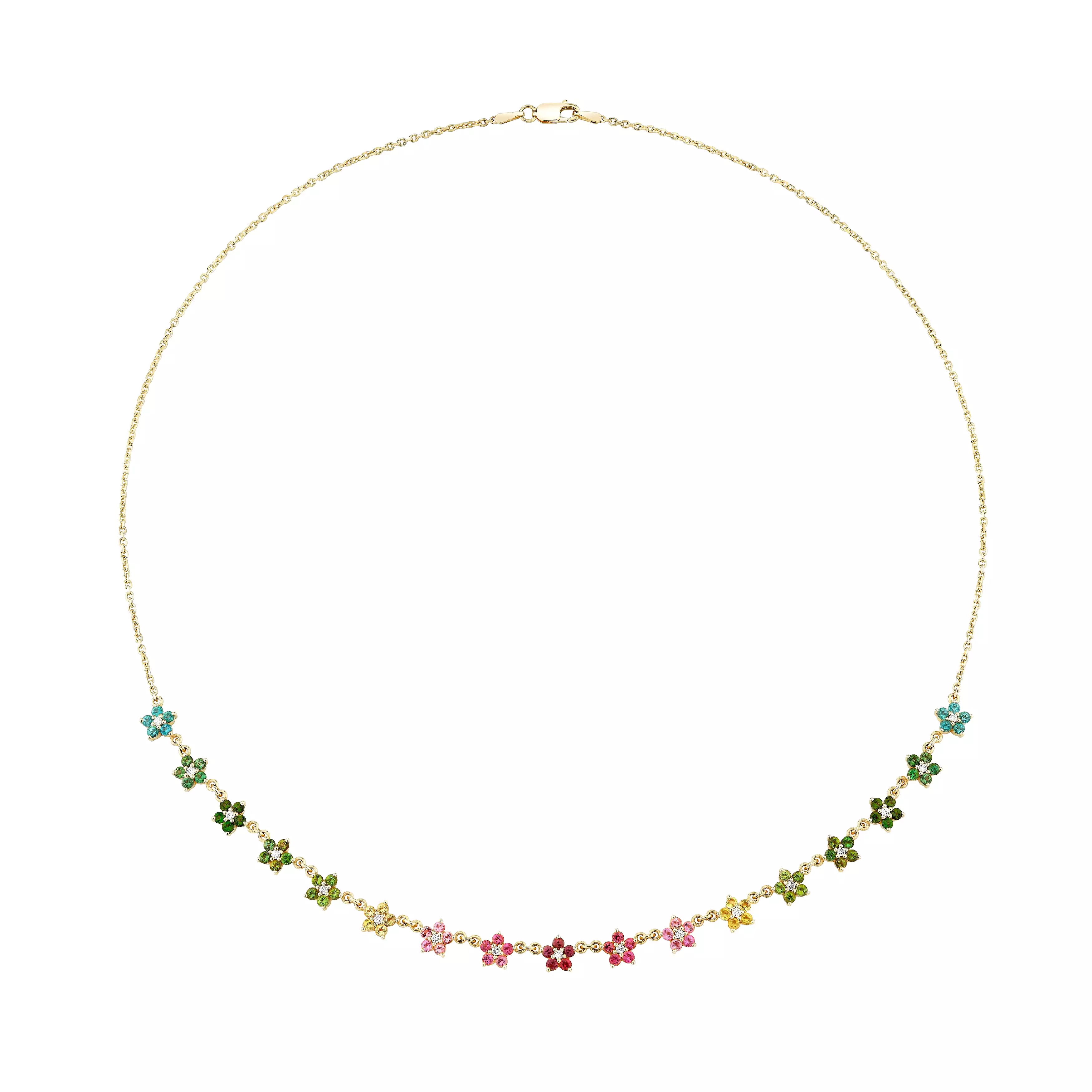 Tourmaline and Diamond Aurora Necklace