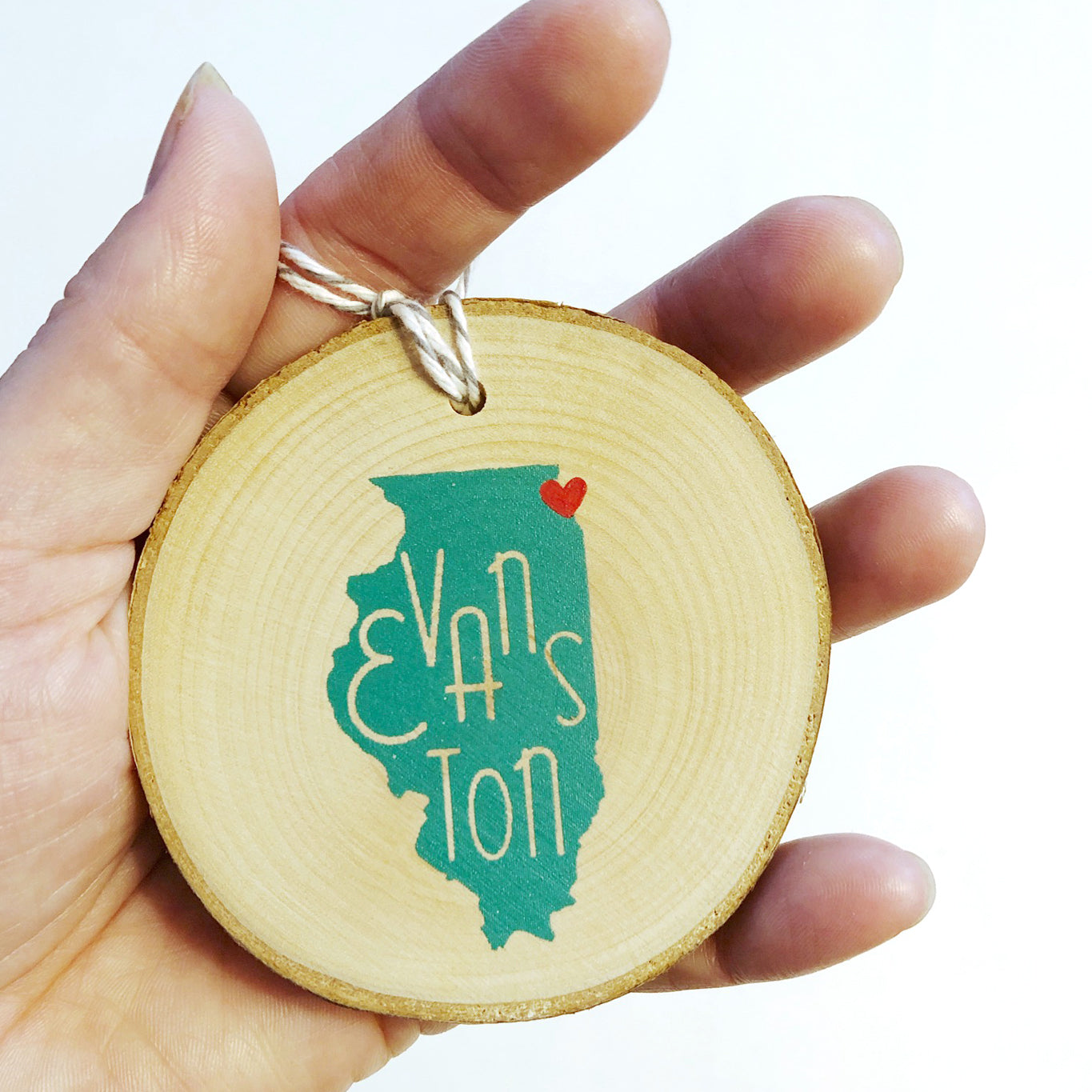 Turquoise Evanston Love Ornament