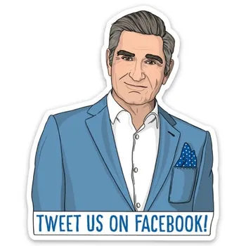 Tweet Us On Facebook Die Cut Sticker