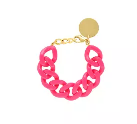 Vanessa Baroni Flat Chain Fuchsia Bracelet