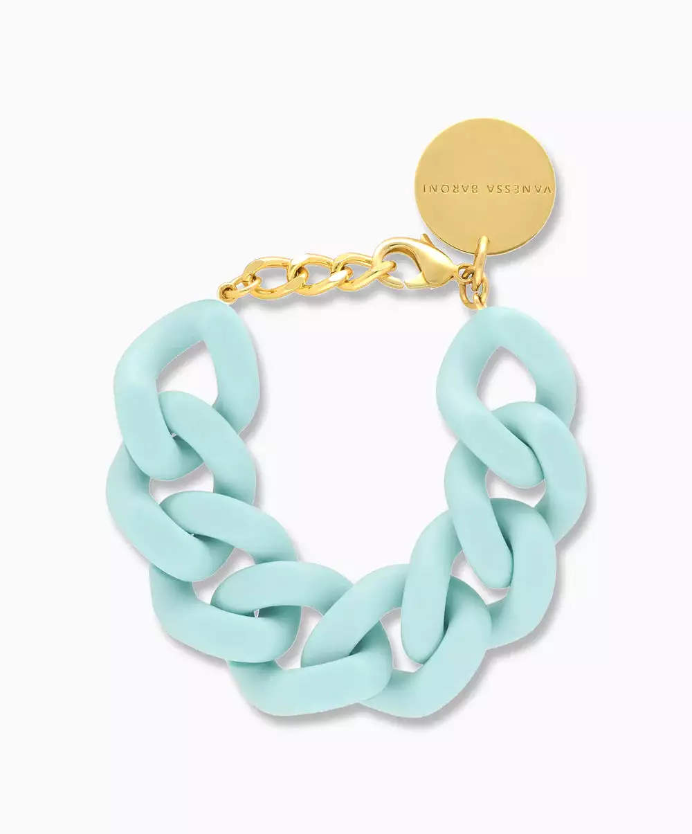 Vanessa Baroni Great Chain Matt Baby Blue Bracelet