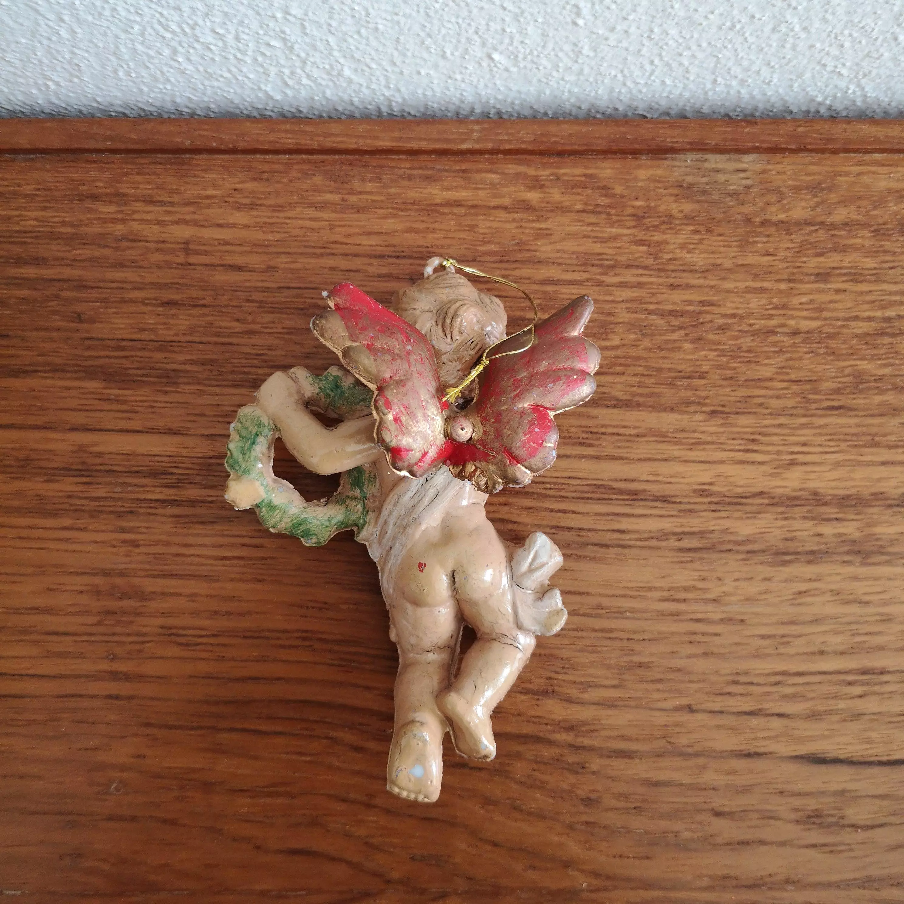 Vintage christmas ornament angel F