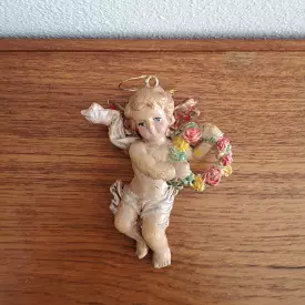 Vintage christmas ornament angel F