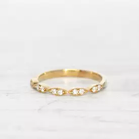 Vintage Style Diamond Wedding Band