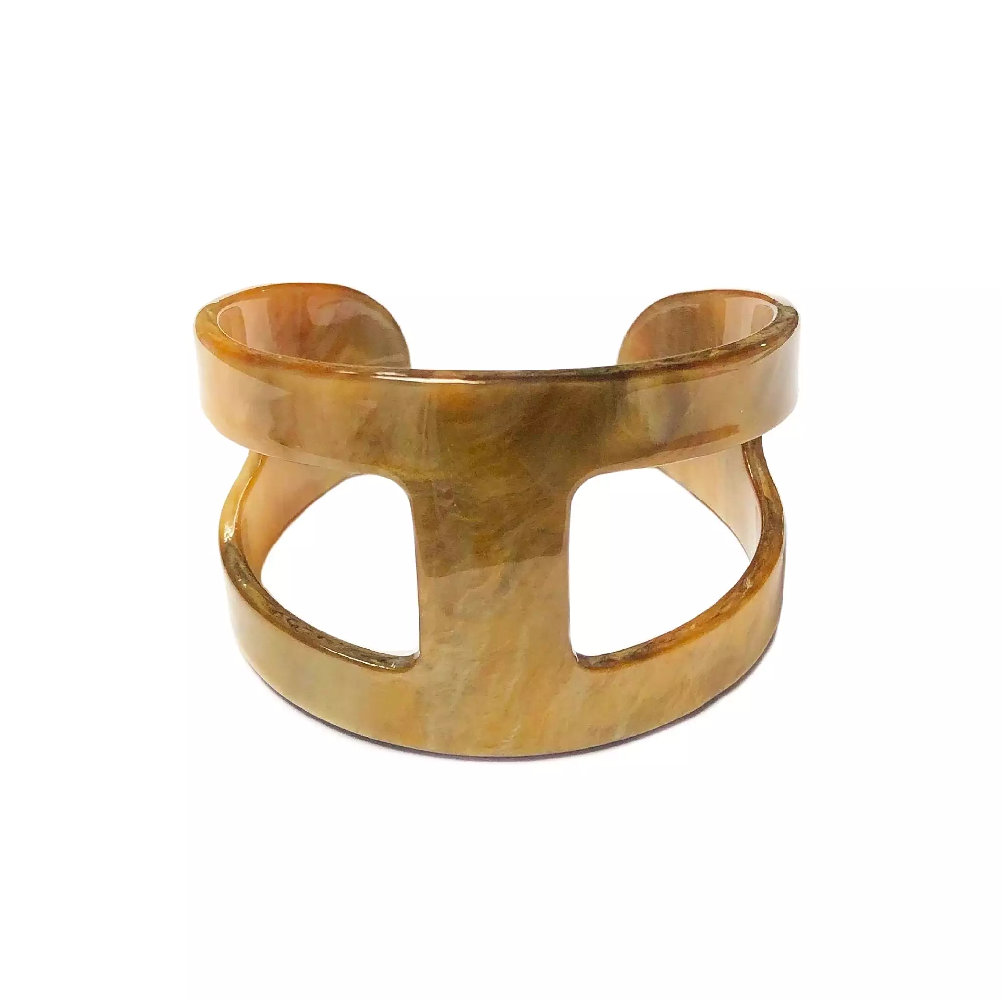 Warm Winter Neutral Coloured Acrylic Cuff Bracelet