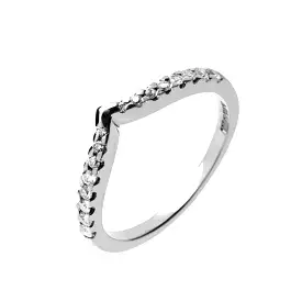 Wishbone V Shape Diamond Wedding Band