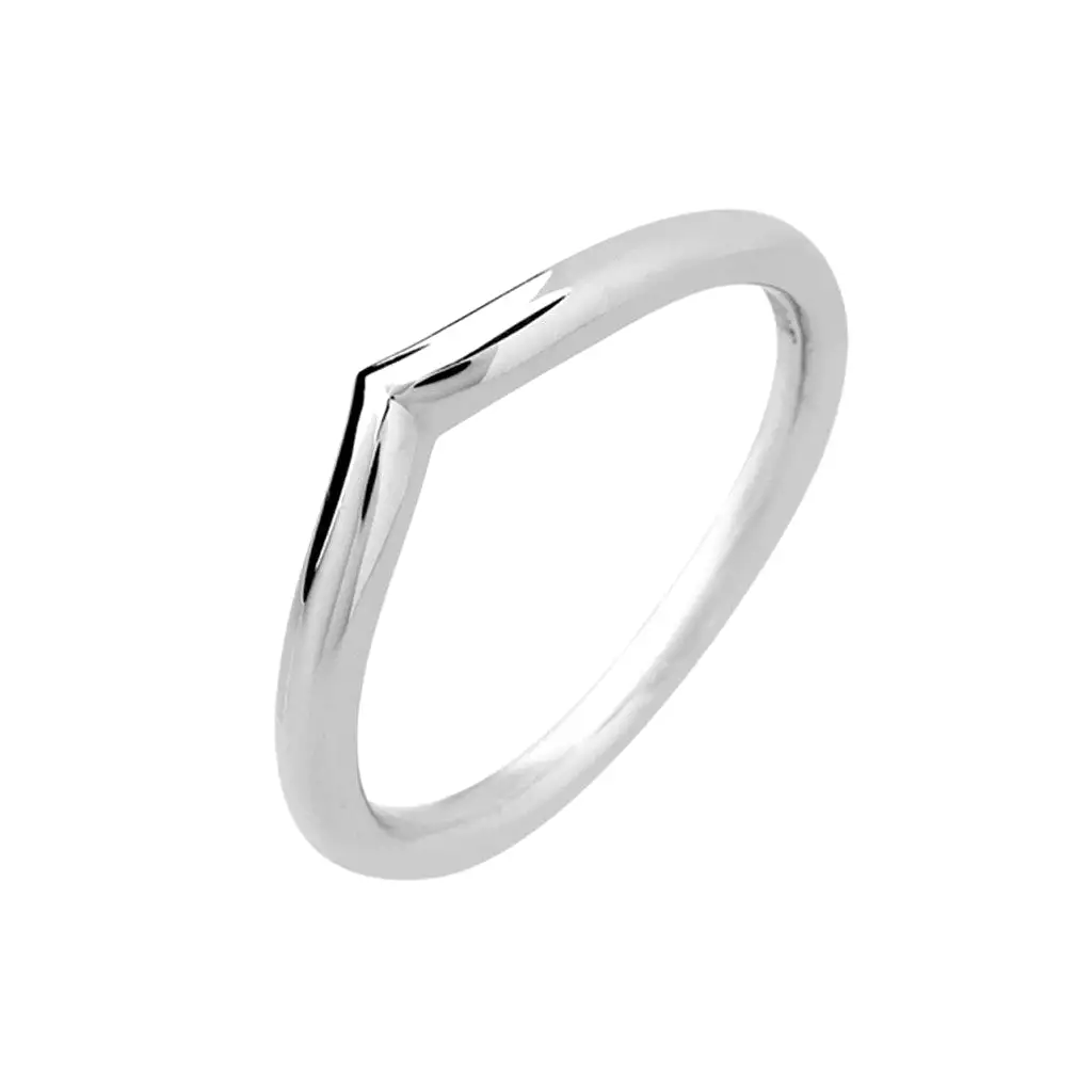 Wishbone V Shape Wedding Band