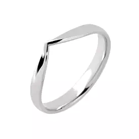 Wishbone V Shape Wedding Band