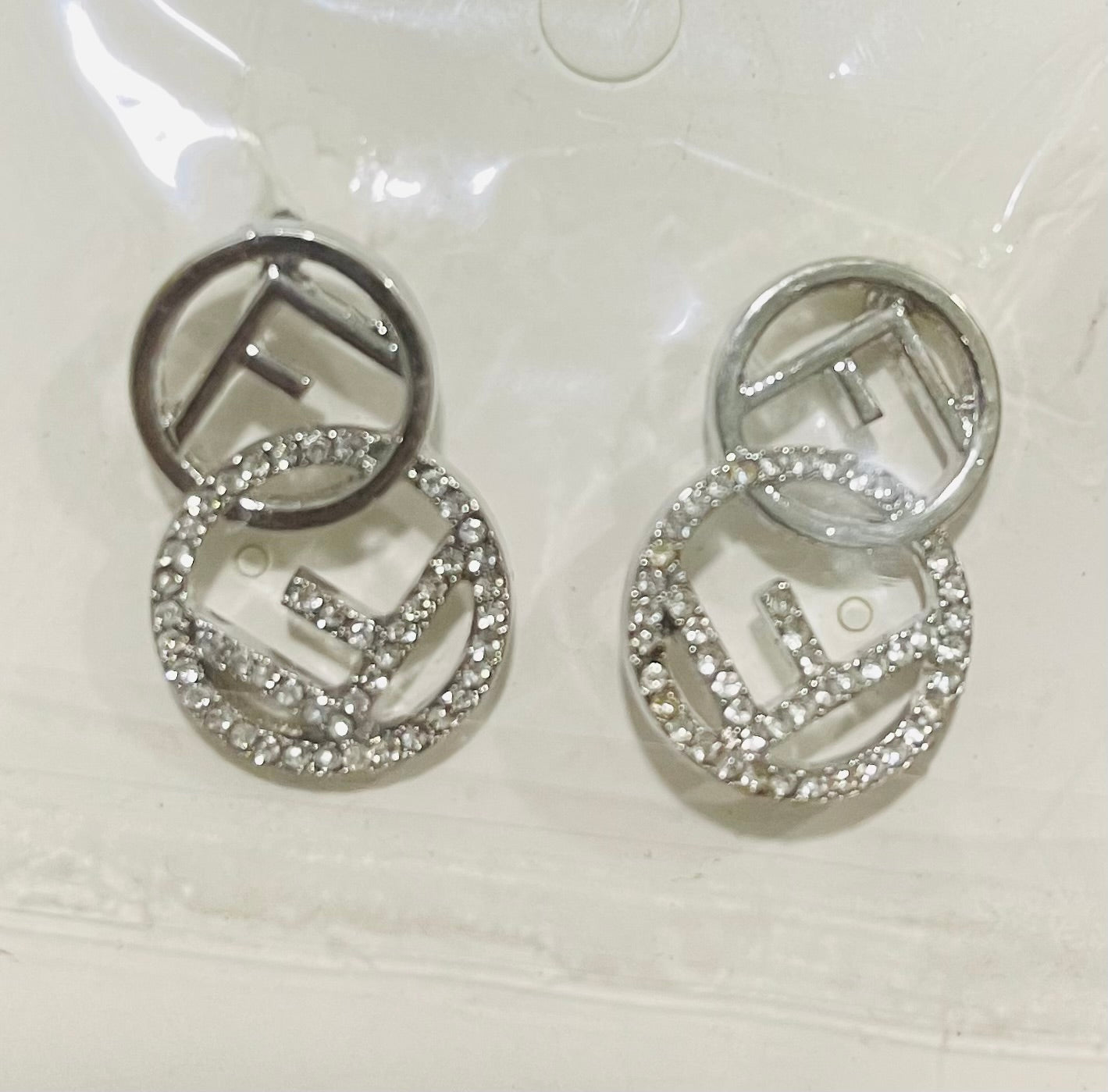 Women Fashion Earrings F Letter Earrings - X35077713