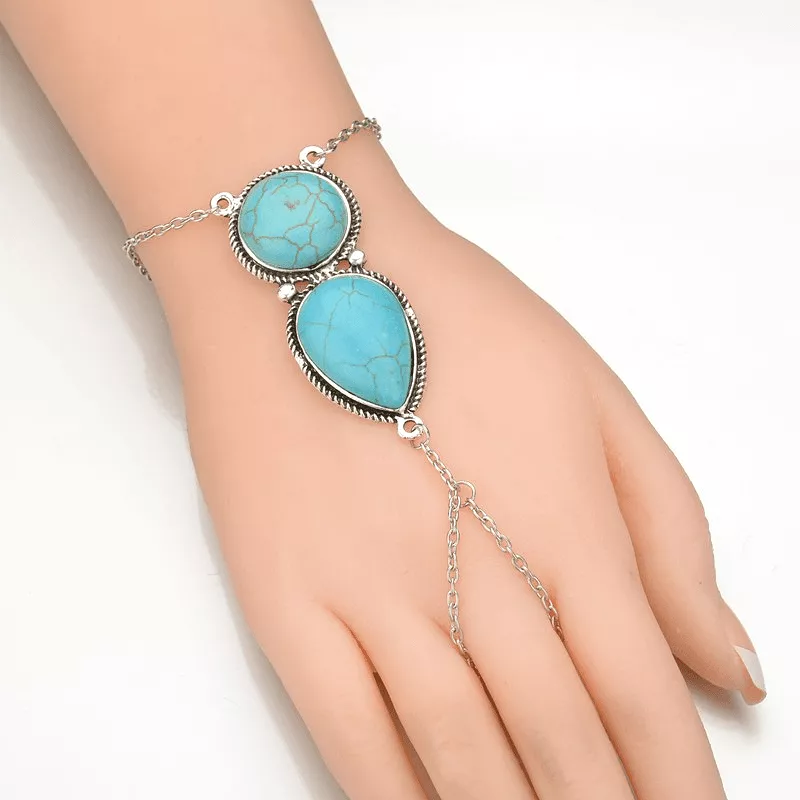 Womens Turquoise Tassel Bracelet RT